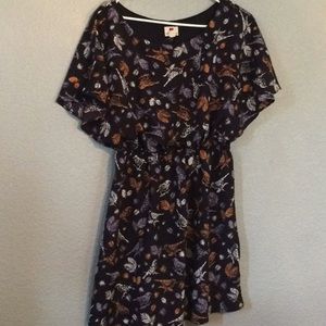 Dress with bird print